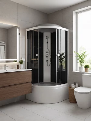 Душевая кабина ODA BST85 тонированное высокий поддон угловая 85*85